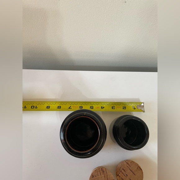 Set of two vintage cork bottle small canister - Picture 8 of 8